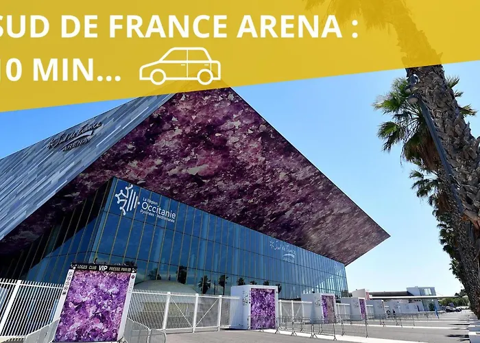 Azur ,5 Min -5 Min Arena - Clim - Parking Gratuit Privee - 4 Personnes * Mauguio